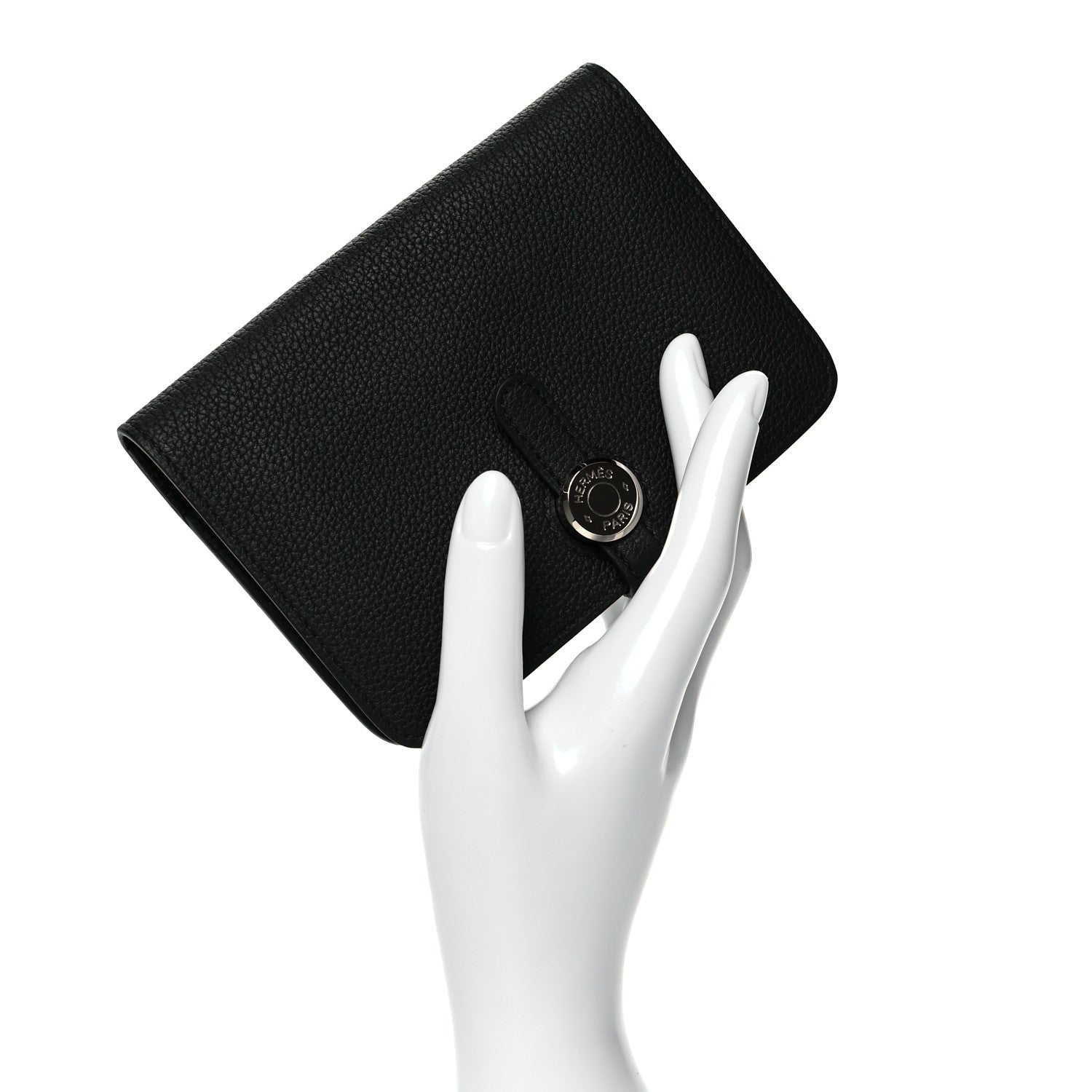 Hermes Togo Dogon Compact Wallet Black 2 of 8