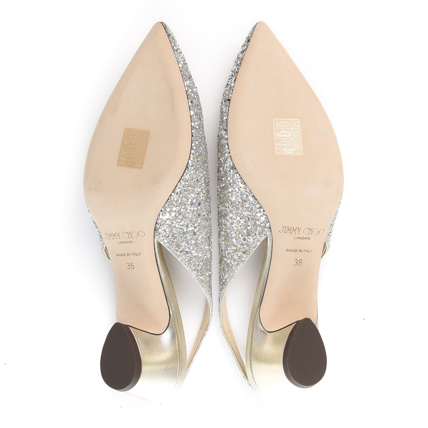 Jimmy Choo Glitter Gemma 40 Slingback Pump 36 Champagne 5 of 8
