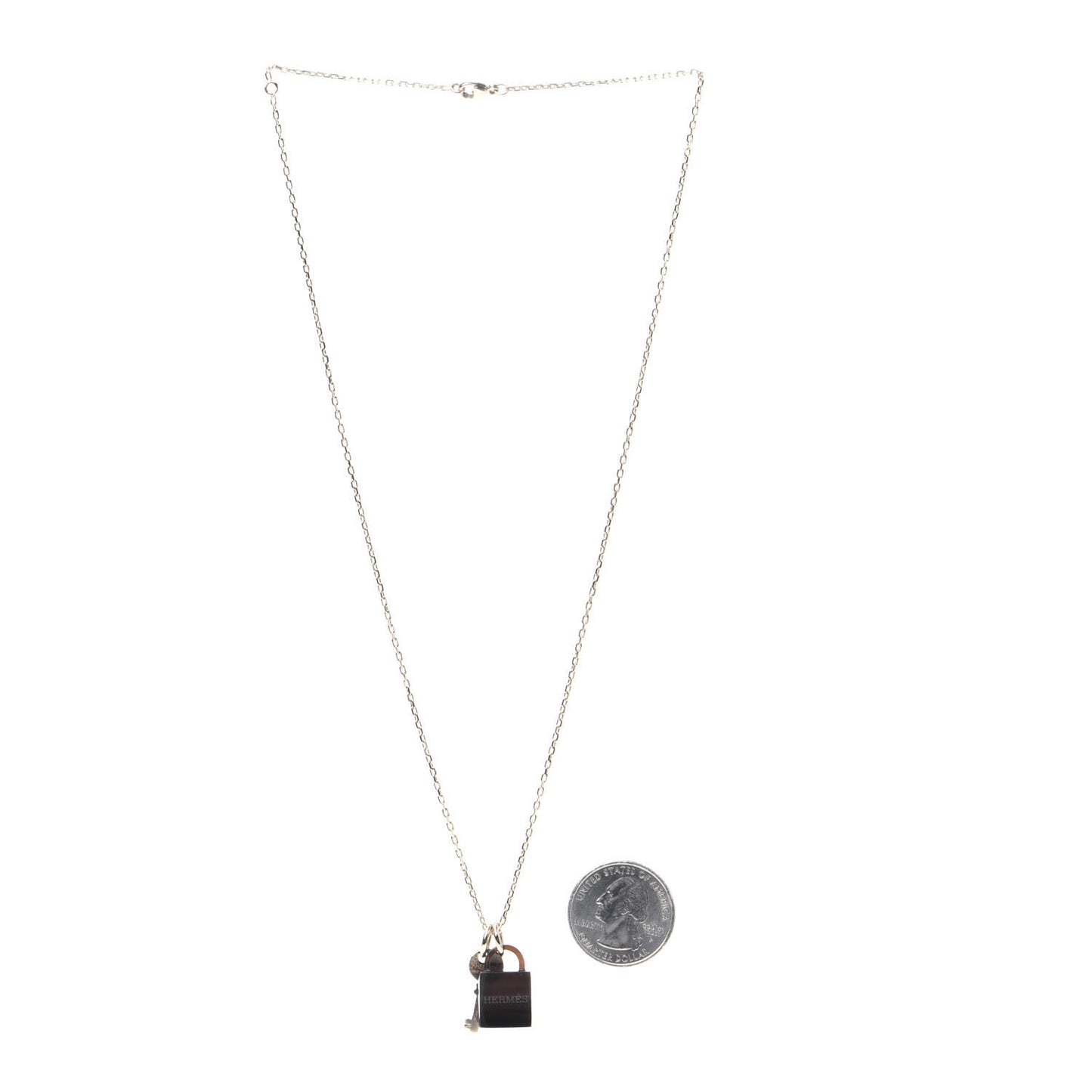 Permabrass Buffalo Horn Amulette Padlock PM Pendant Necklace