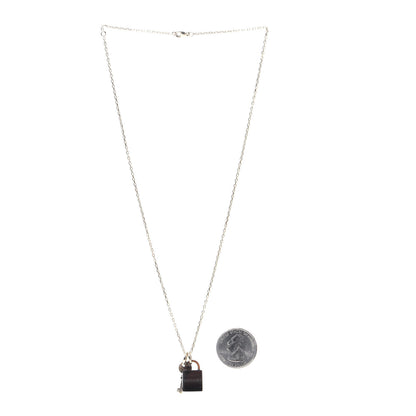 Hermes Permabrass Buffalo Horn Amulette Padlock PM Pendant Necklace 3 of 6
