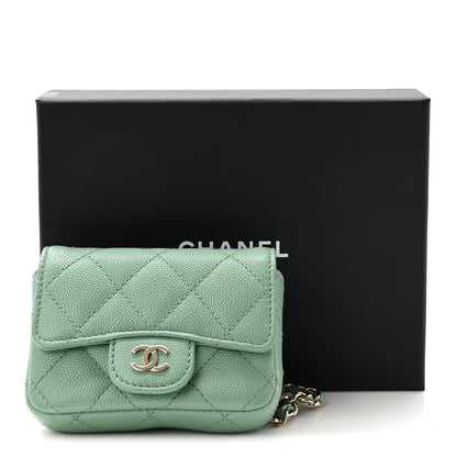 Chanel Caviar Quilted Mini Chain Belt Bag Light Green 12 of 12