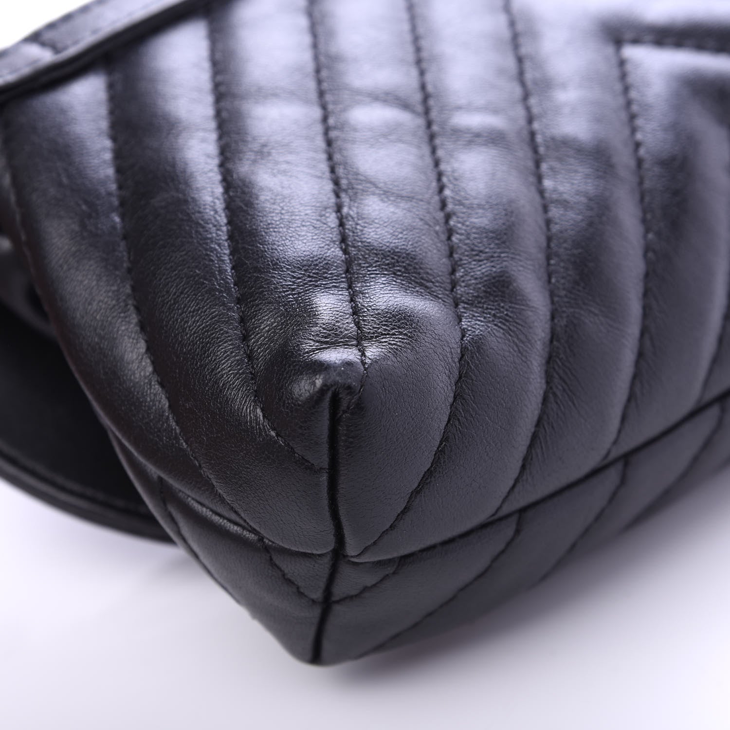 Chanel Calfskin Chevron Waist Belt Bag Black 13 of 14