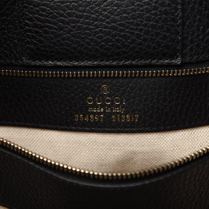 Gucci Pebbled Calfskin Medium Swing Tote Black 8 of 10