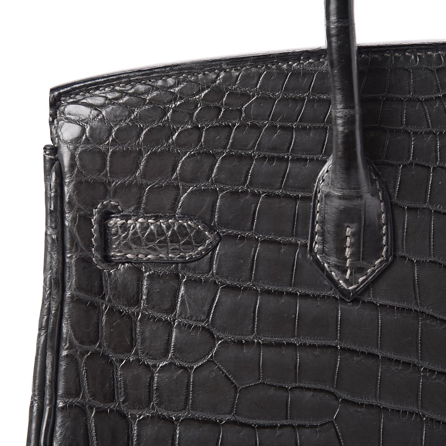 Matte Niloticus Crocodile Birkin 25 Graphite