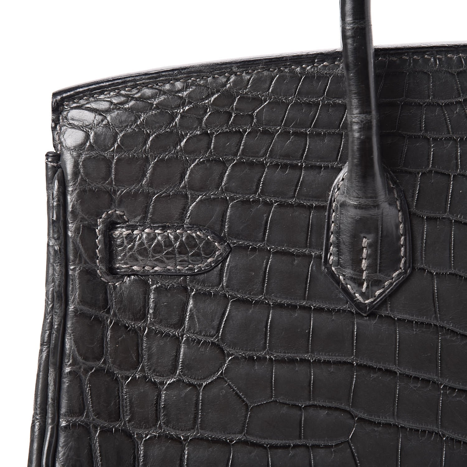 Hermes Matte Niloticus Crocodile Birkin 25 Graphite 13 of 33