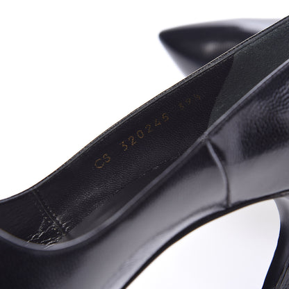Saint Laurent Pebbled Patent Calfskin Janis 105 Platform Pumps 39.5 Black 8 of 8