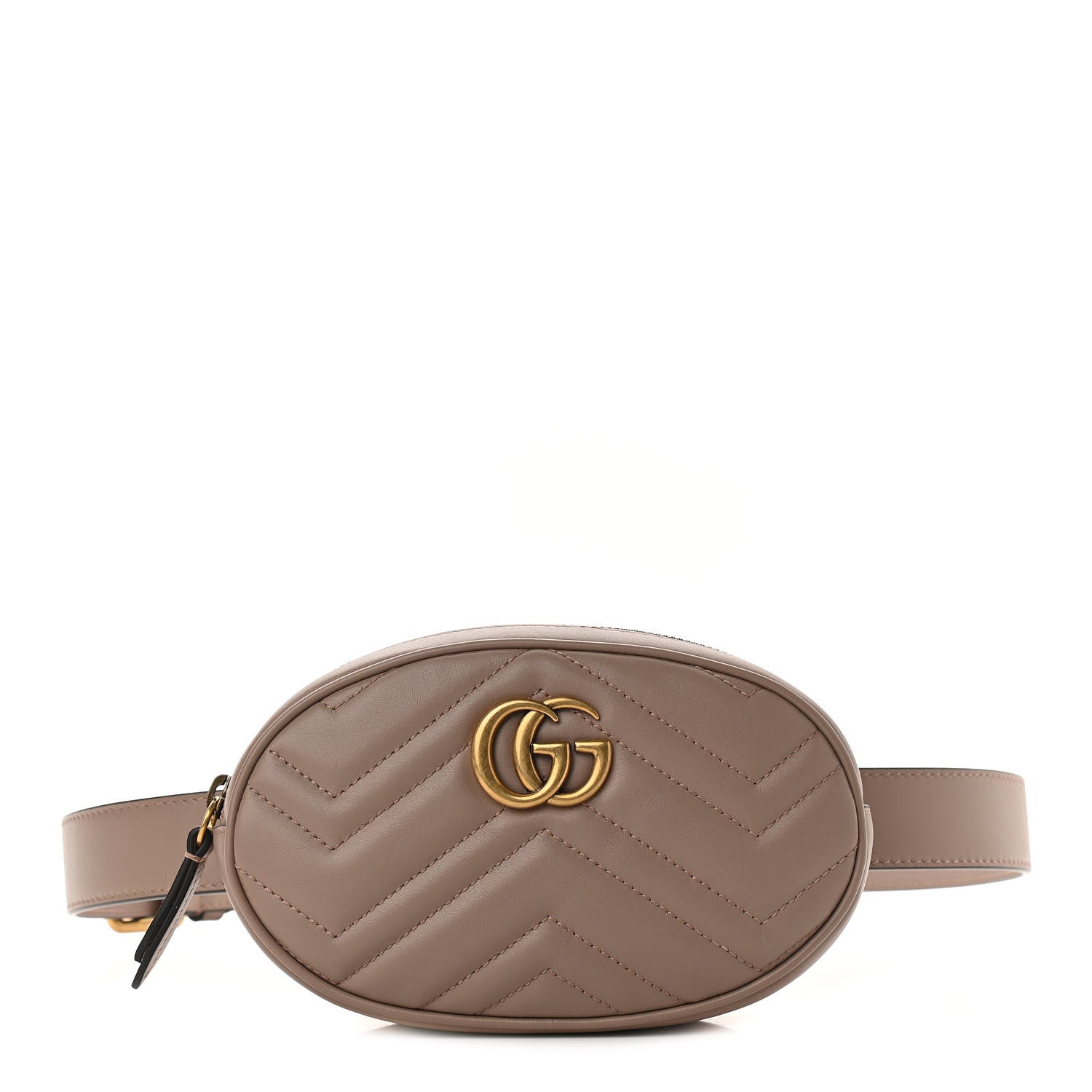 Gucci Calfskin Matelasse GG Marmont Belt Bag 95 38 Porcelain Rose 1 of 11