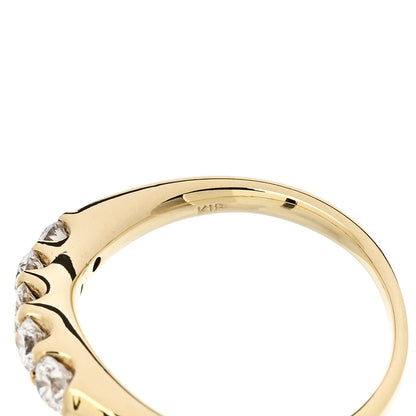 Parker & West by FASHIONPHILE 18K Yellow Gold Diamond .50ctw Curved Ring 53 6.5 7 of 8