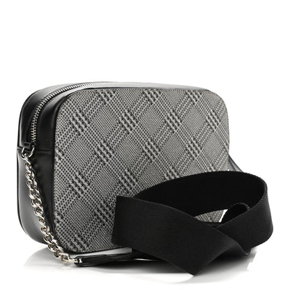 Jimmy Choo Metallic Fabric Plaid Prince Of Stars Crossbody Bag Silver Black 3 of 10