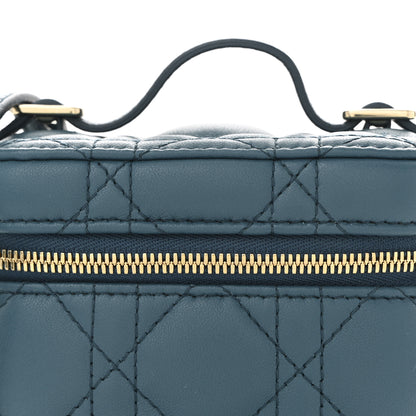 Christian Dior Lambskin Cannage Micro Lady Dior Vanity Case Deep Ocean 7 of 10