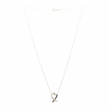 Tiffany 18K Yellow Gold Diamond Small Paloma Picasso Loving Heart Pendant Necklace 3 of 7