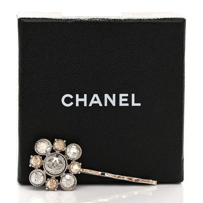 Chanel Crystal CC Hair Clip Pin Silver 4 of 4