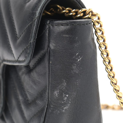 Gucci Calfskin Matelasse Super Mini GG Marmont Shoulder Bag Black 12 of 16