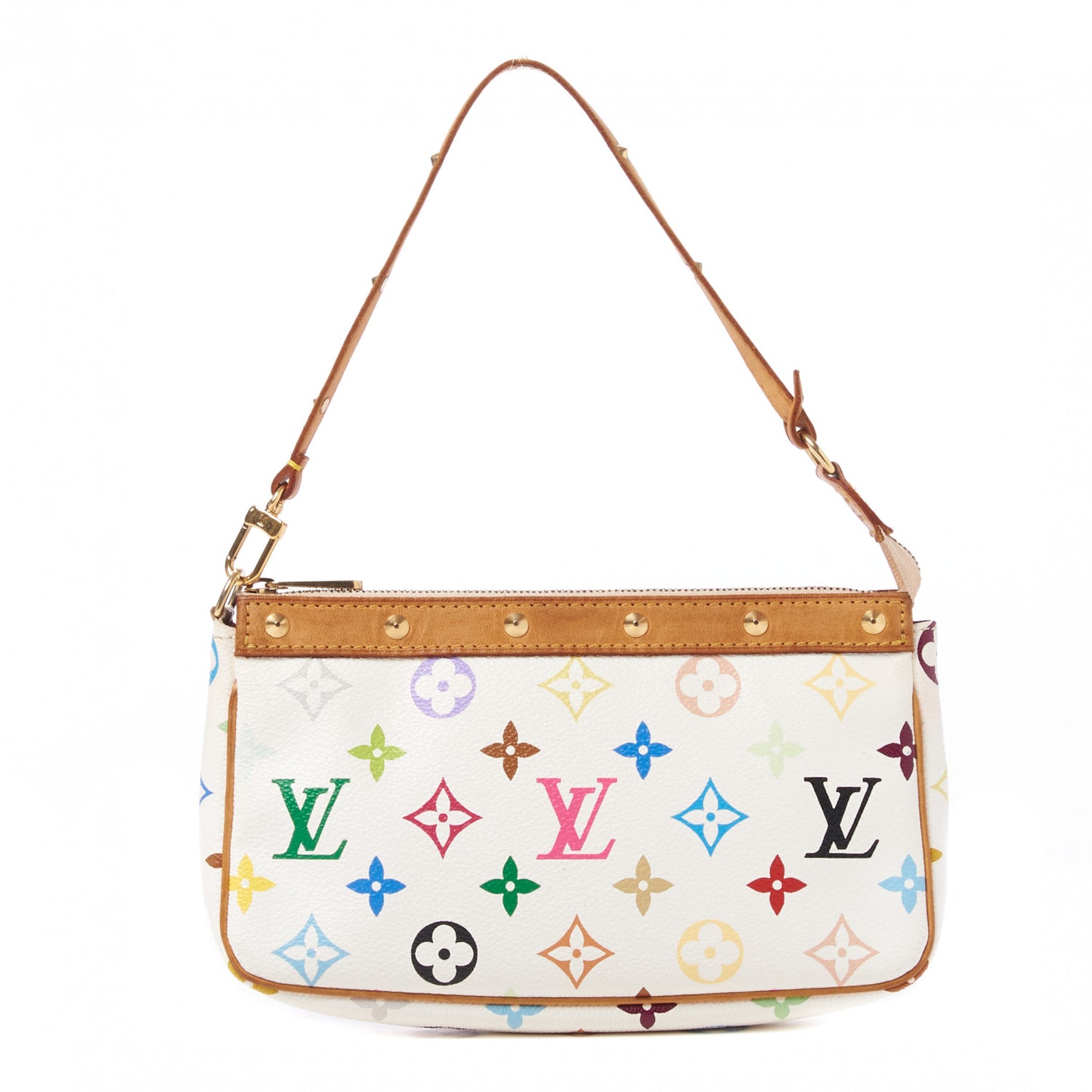 Monogram Multicolor Pochette Accessories White