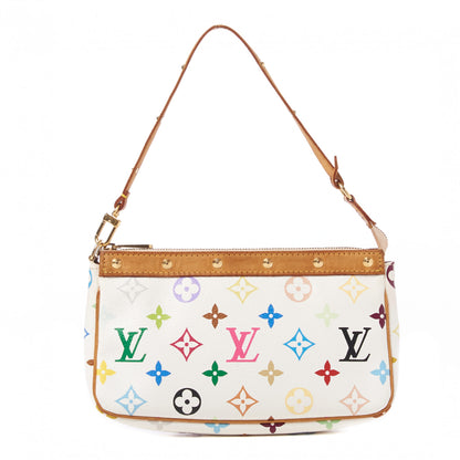 Louis Vuitton Monogram Multicolor Pochette Accessories White 1 of 8