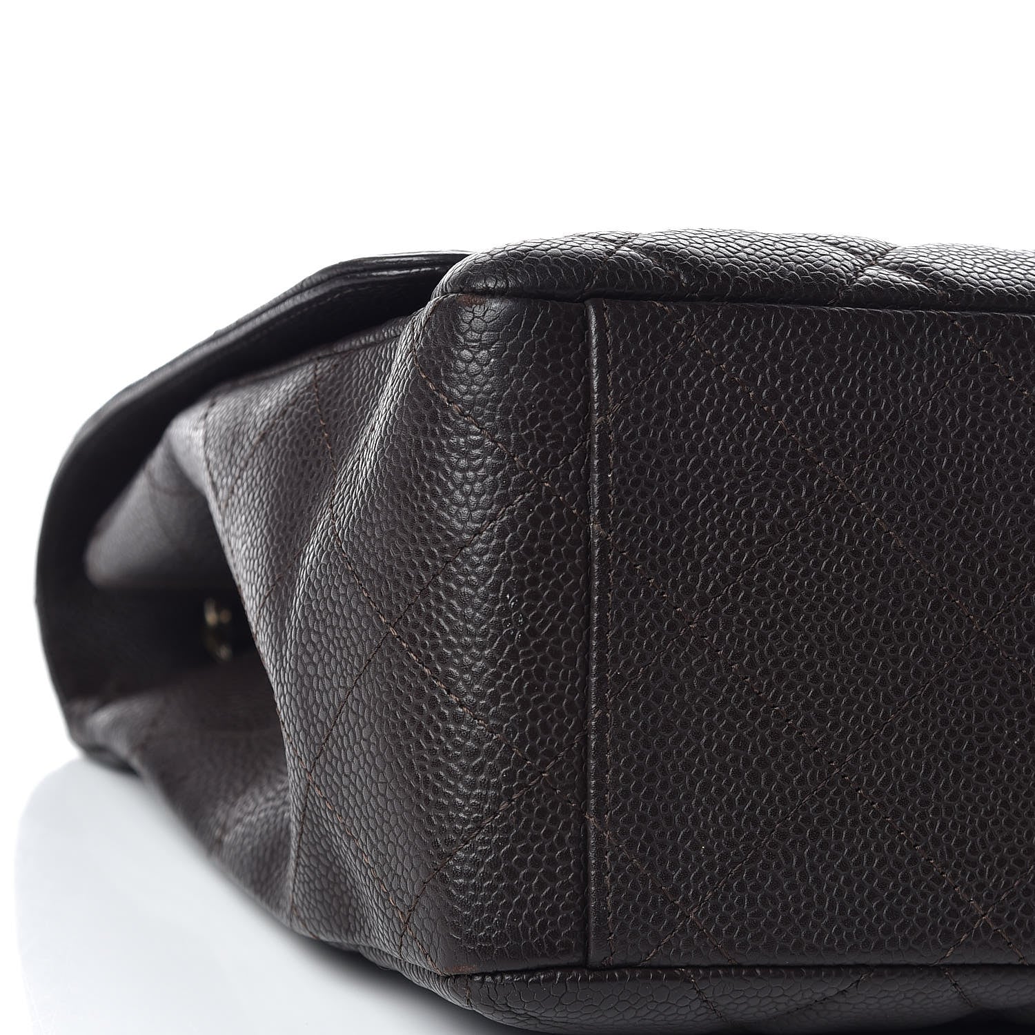 Chanel Caviar Quilted Maxi Single Flap Brown 9 of 11