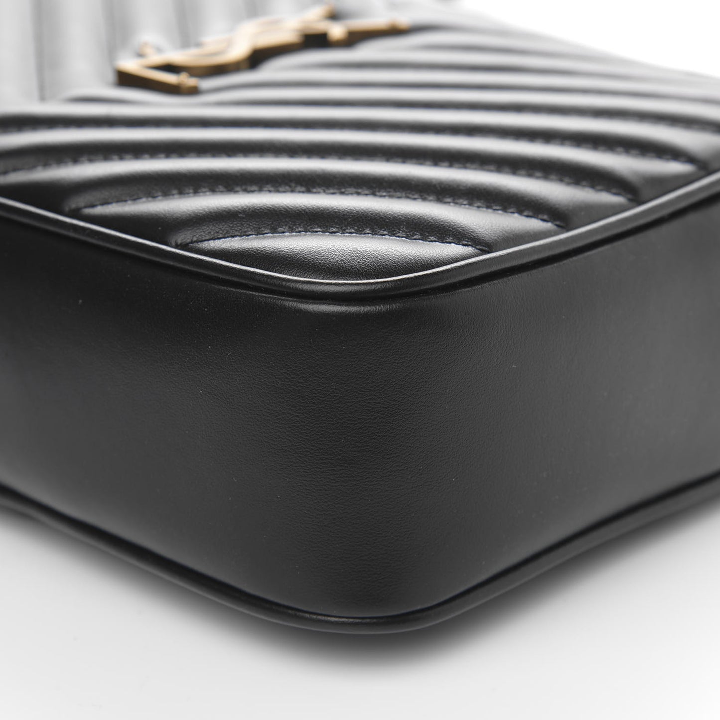Calfskin Matelasse Monogram Lou Camera Bag Black