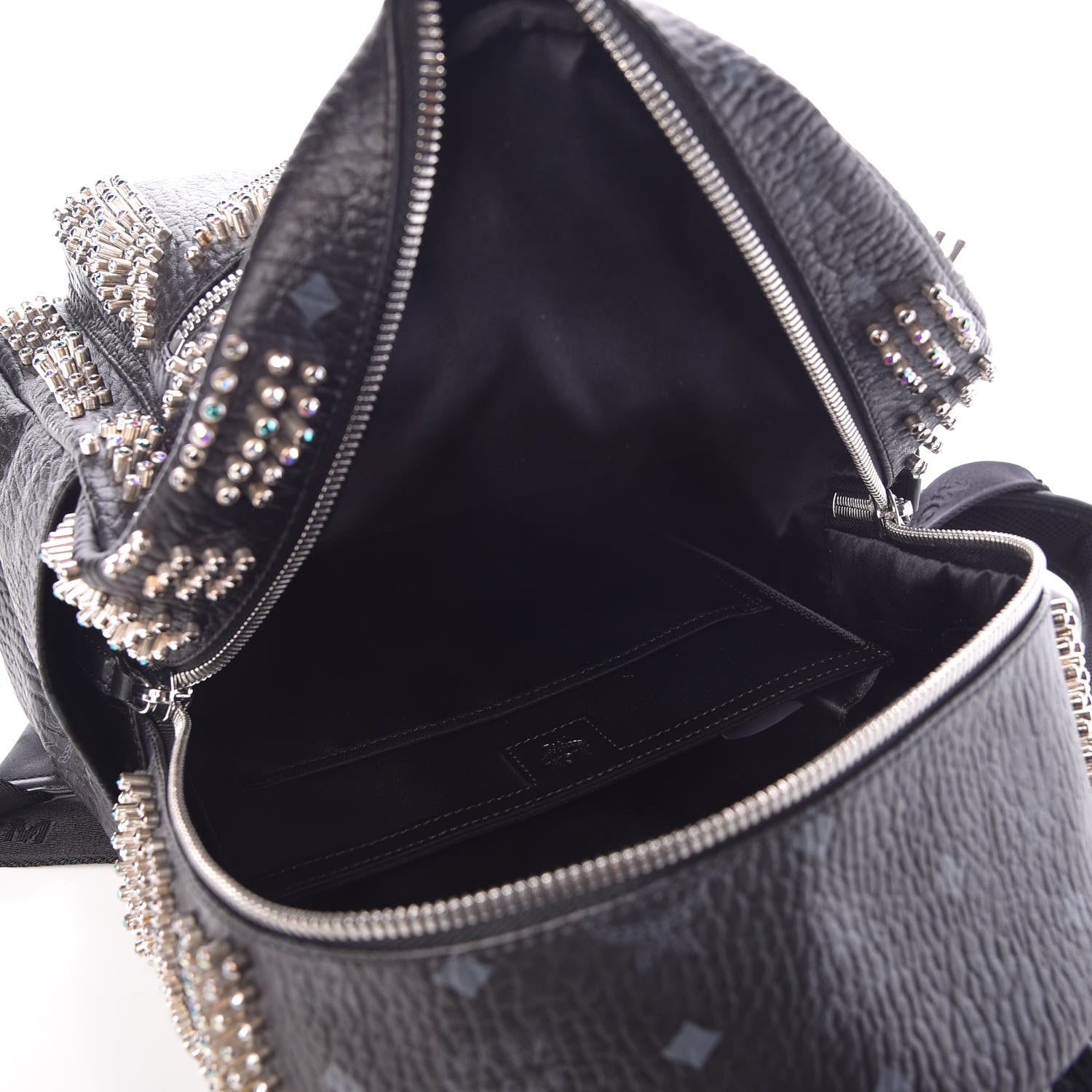 MCM Visetos Studded Small Crystal Backpack Black 7 of 7