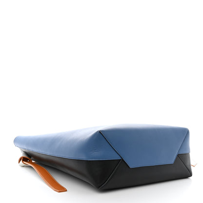 Celine Shiny Smooth Calfskin Small Twisted Cabas Washed Blue Black 4 of 11