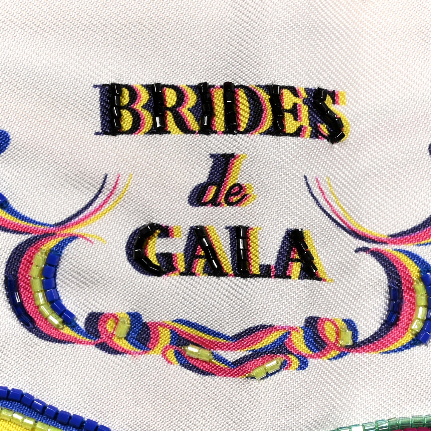 Silk Beaded Brides De Gala Shadow Twilly Black Jaune Multicolor