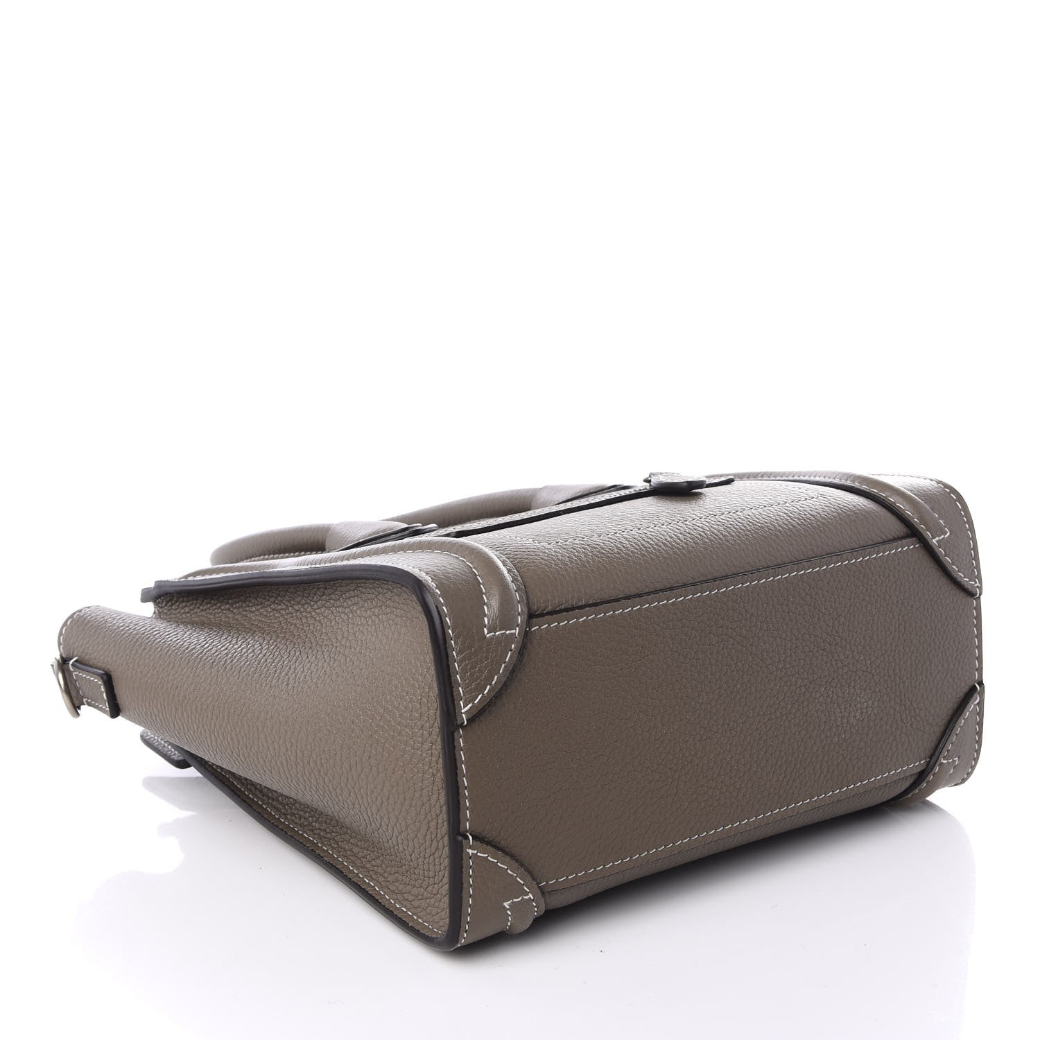 Celine Drummed Calfskin Nano Luggage Souris 3 of 8