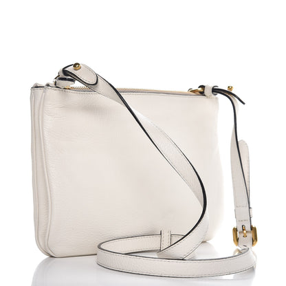 Prada Vitello Phenix Double Zip Crossbody Bag Bianco 3 of 9