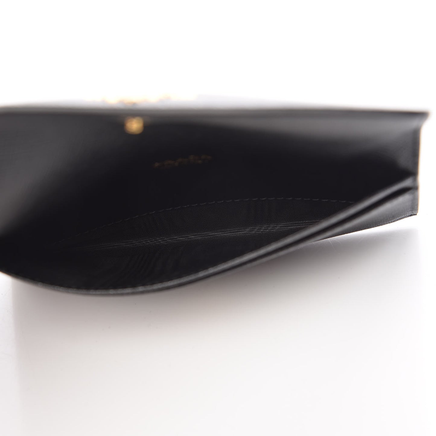 Saffiano Metal Flap Wallet Black