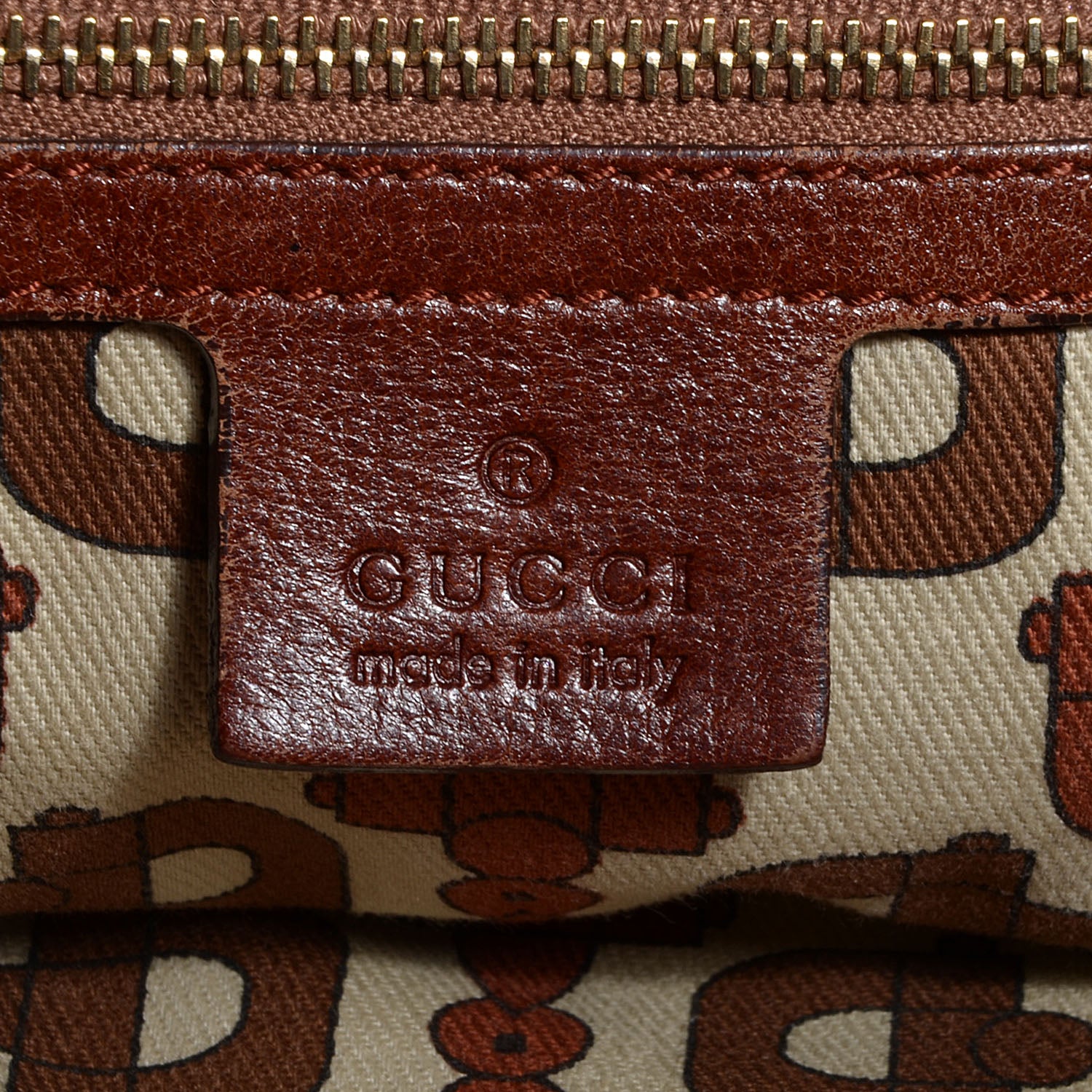 Gucci Leather Guccissima Medium Indy Top Handle Bag Brown 6 of 7