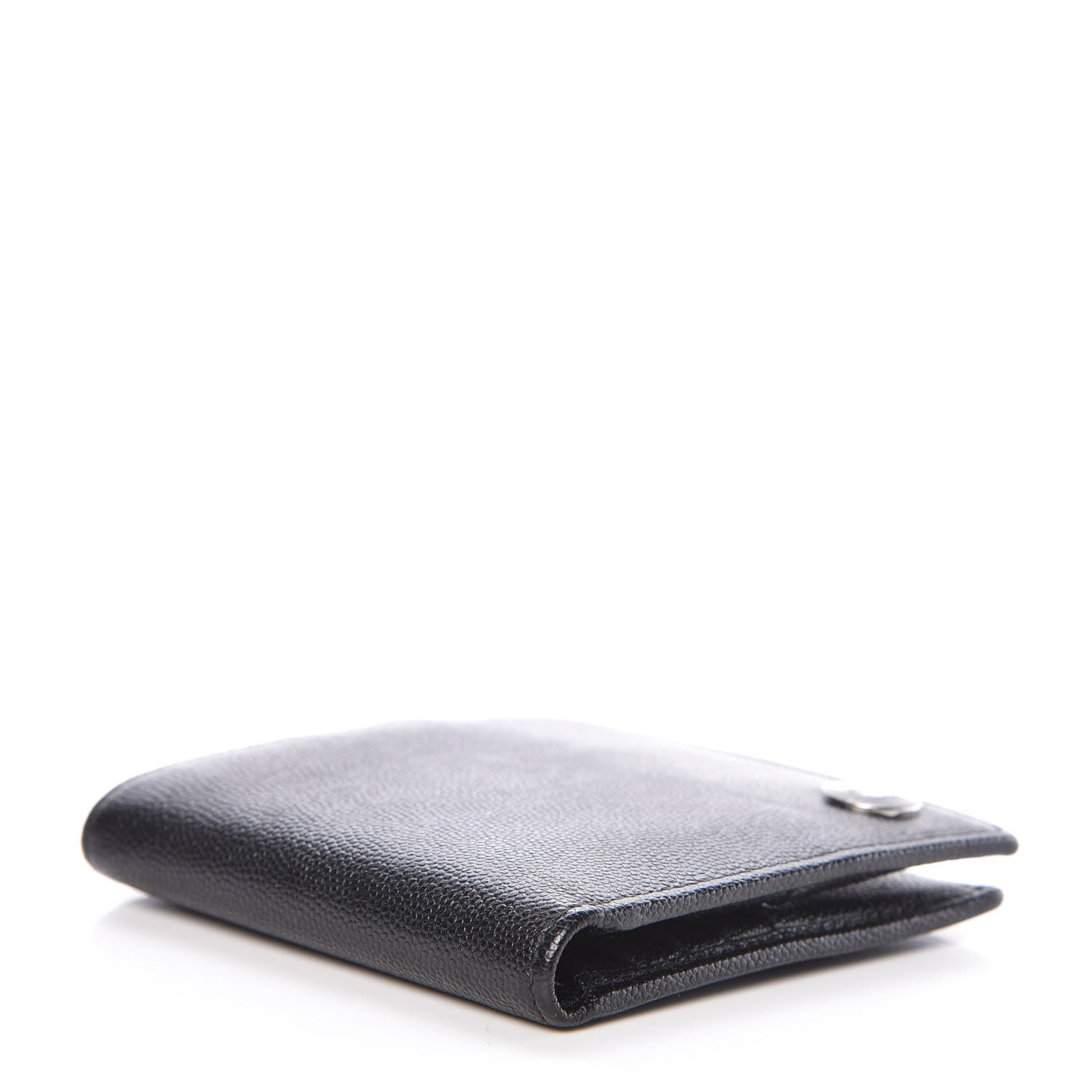 Chanel Caviar CC Button Bi-Fold Wallet Black 4 of 9