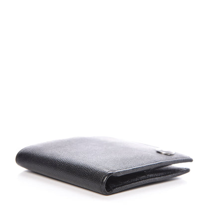 Chanel Caviar CC Button Bi-Fold Wallet Black 4 of 9