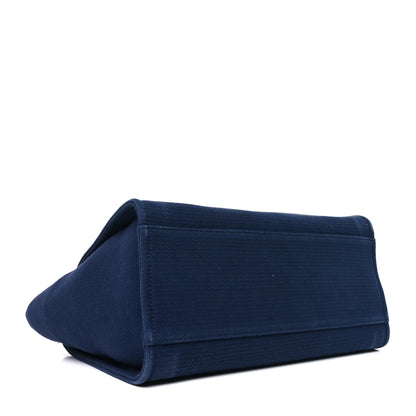 Chanel Mixed Fibers Calfskin Medium Deauville Tote Dark Blue 5 of 13