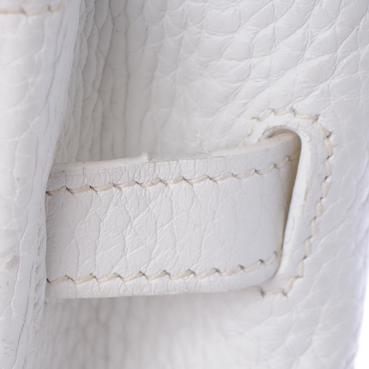 Toile Taurillon Clemence Birkin 35 White