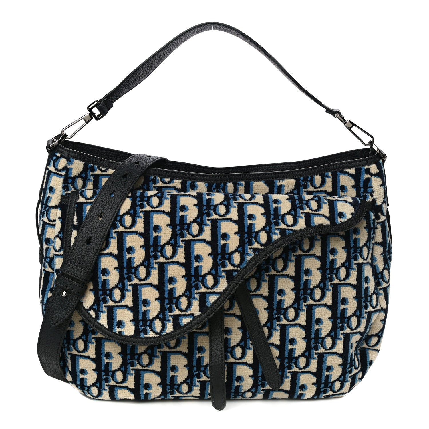 Christian Dior Oblique Saddle Soft Bag Bleu Marine 1 of 16