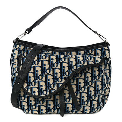 Christian Dior Oblique Saddle Soft Bag Bleu Marine 1 of 16