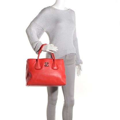 Chanel Lambskin Executive Cerf Shopper Tote Red 2 of 7