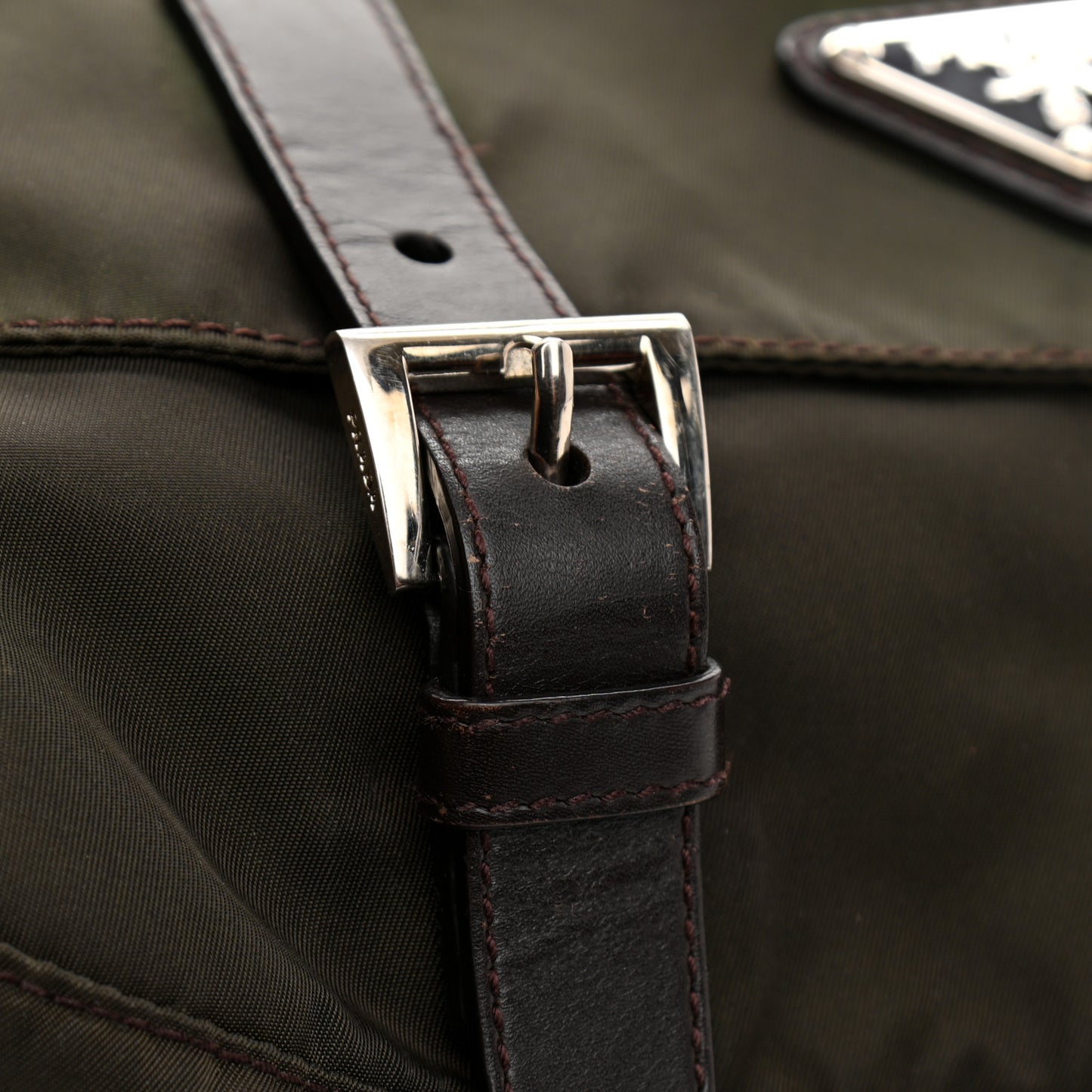 Tessuto Nylon Saffiano Messenger Bag Mimetico