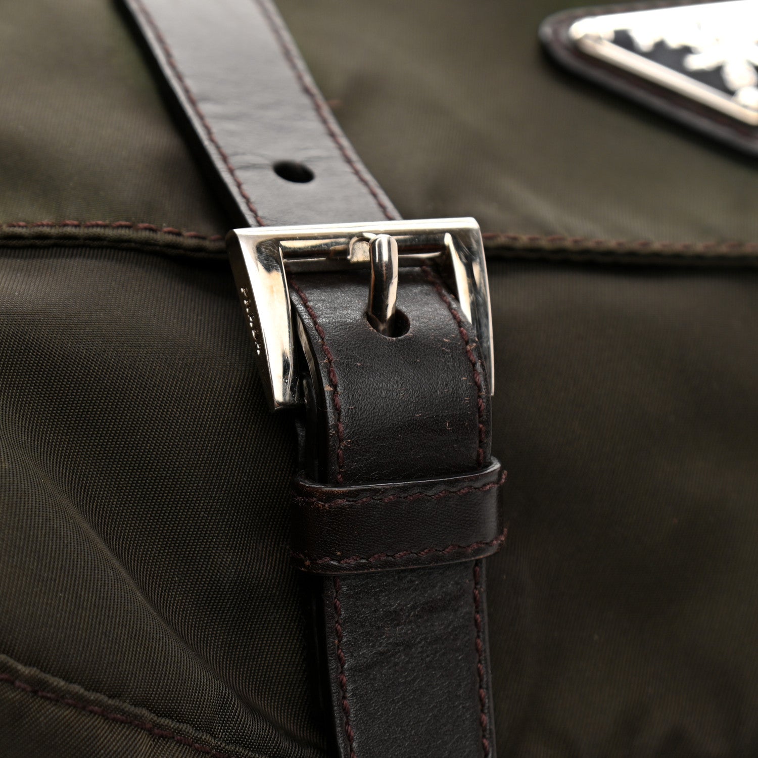 Prada Tessuto Nylon Saffiano Messenger Bag Mimetico 12 of 12