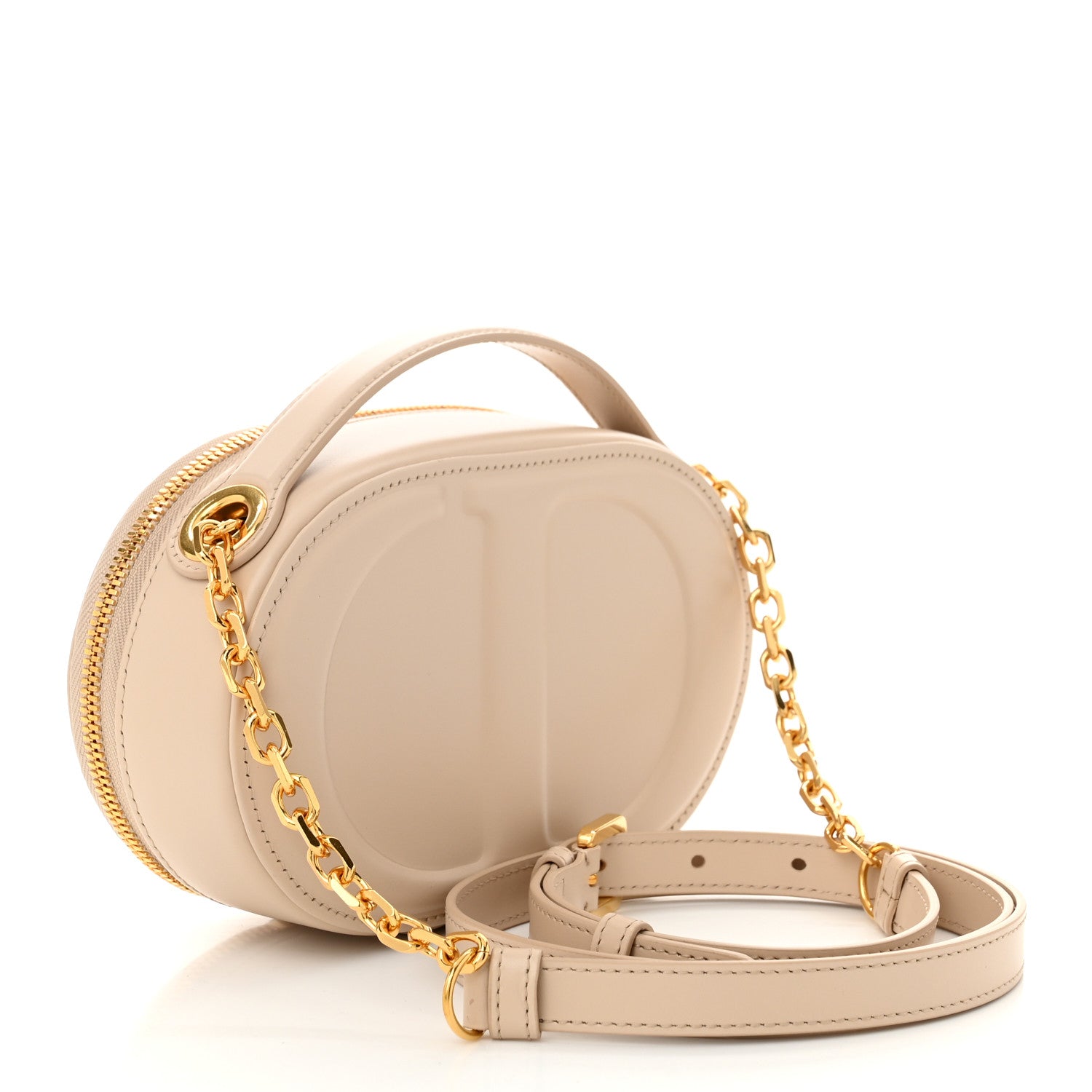 Christian Dior Calfskin CD Signature Oval Crossbody Camera Bag Caramel Beige 3 of 11