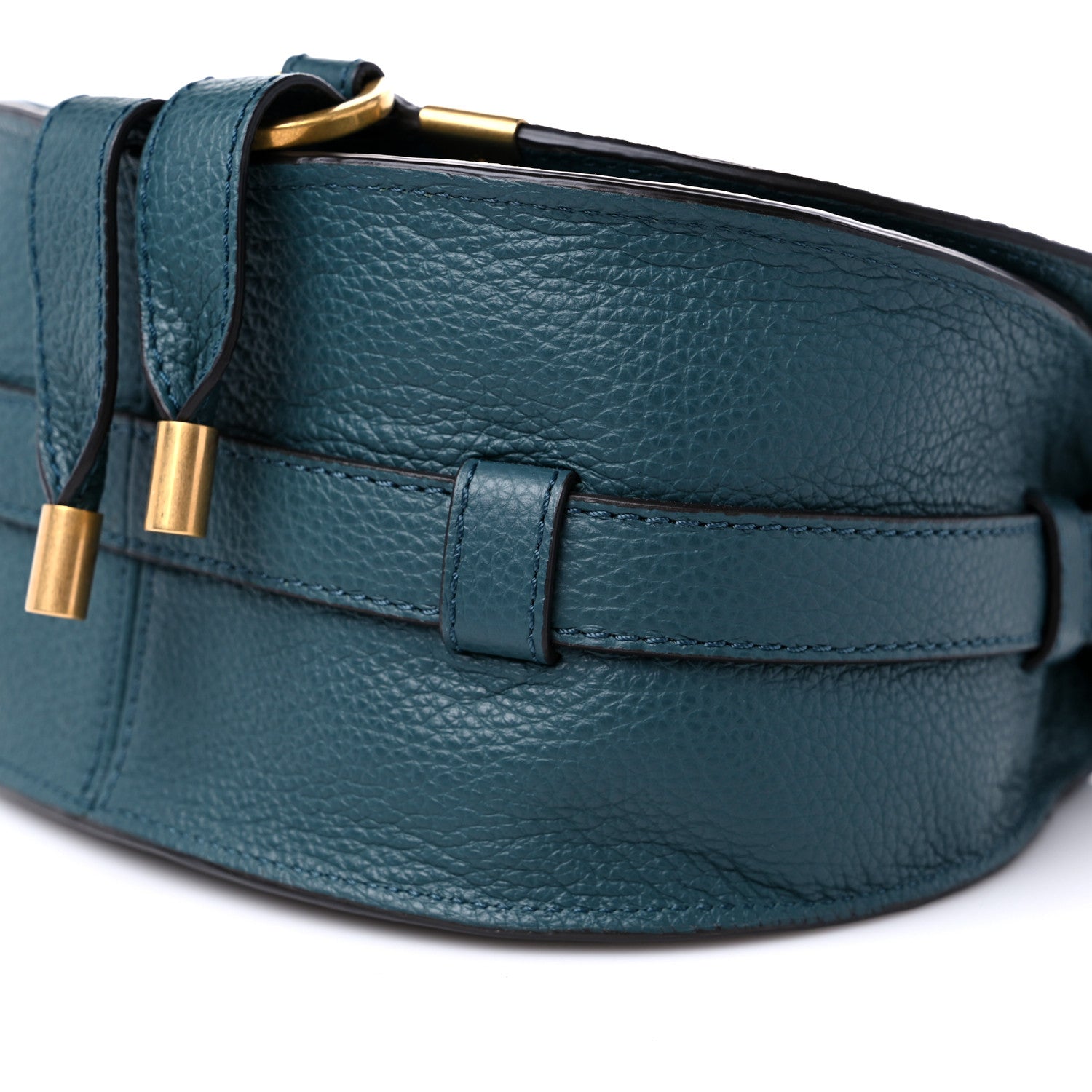 Chloe Calfskin Mini Marcie Round Crossbody Bag Teal 7 of 8
