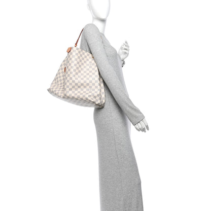 Louis Vuitton Damier Azur Graceful MM Rose Ballerine 2 of 10