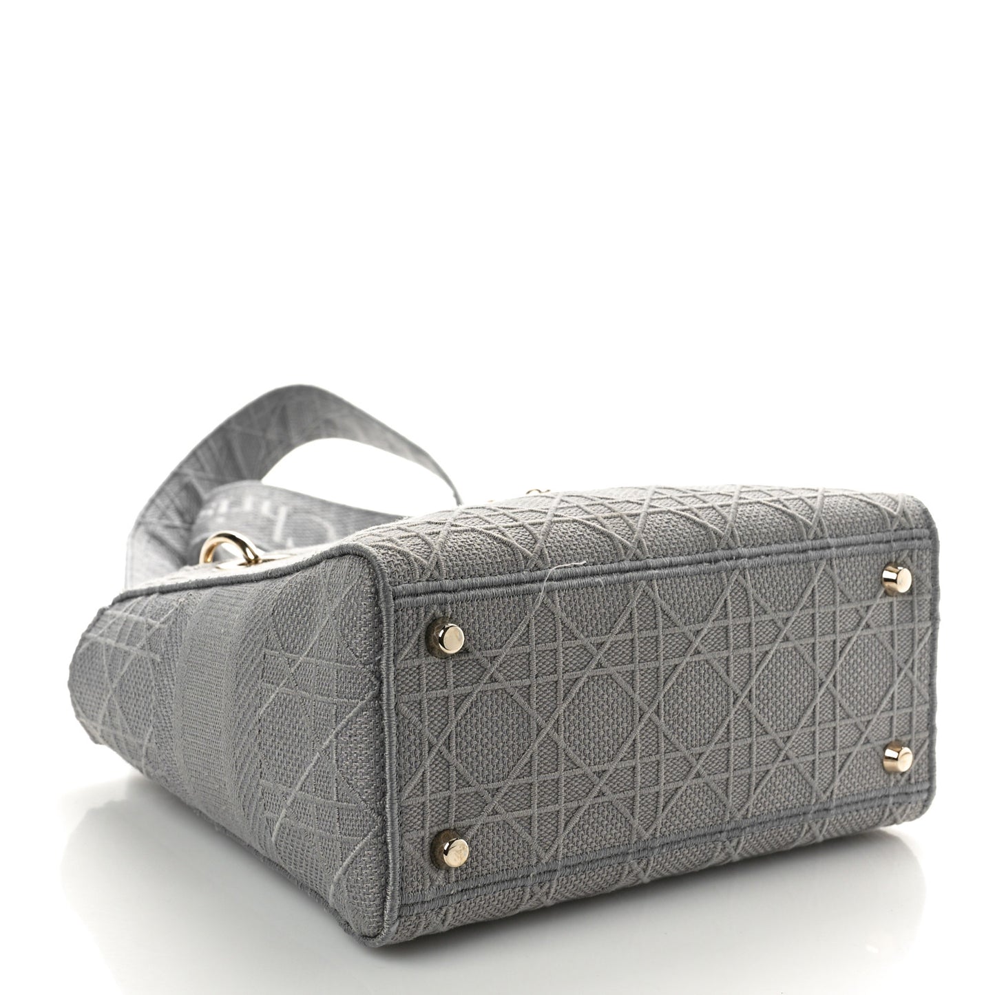 Canvas Embroidered Cannage Medium Lady D-Lite Gray