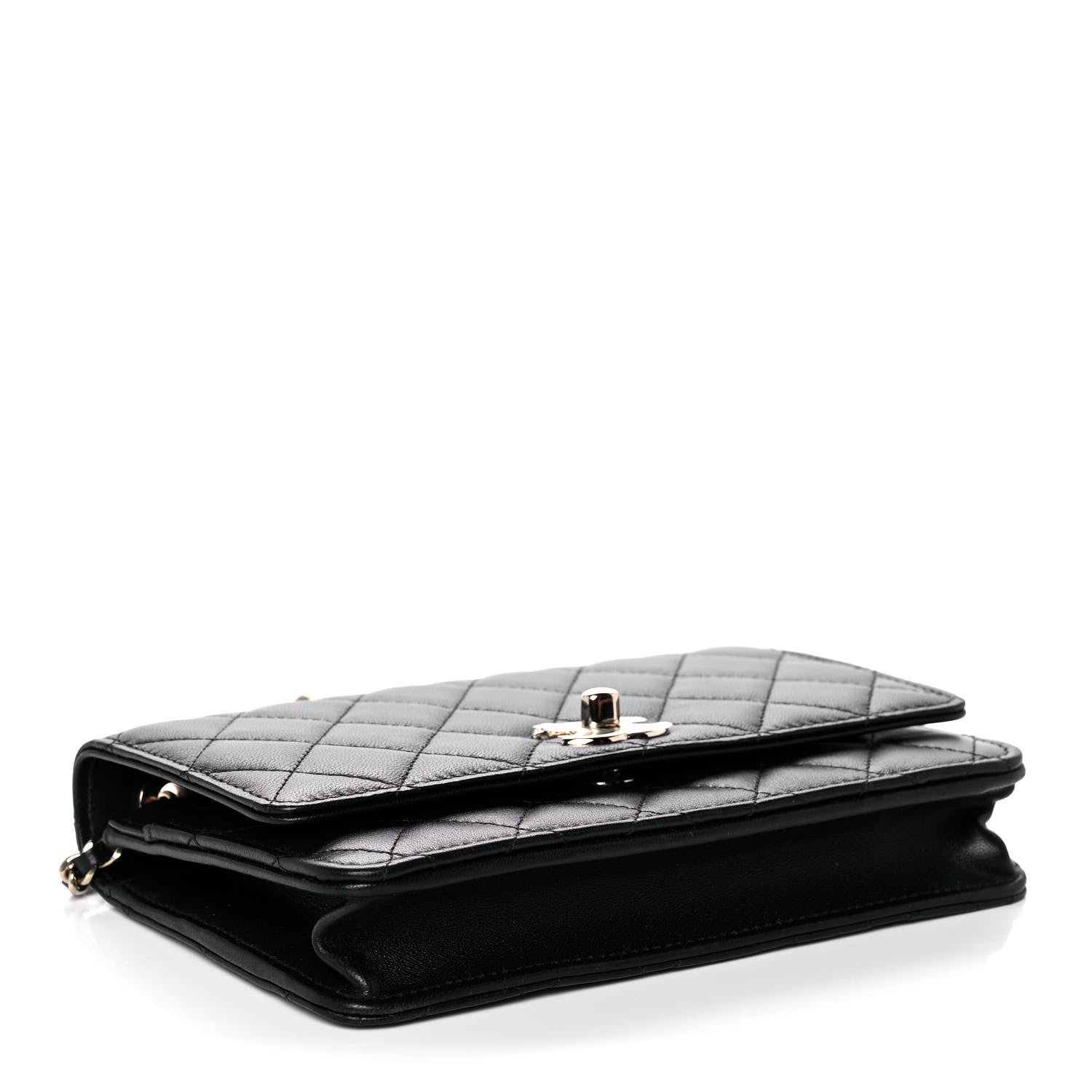 Chanel Lambskin Quilted Trendy CC Wallet On Chain WOC Black 3 of 11