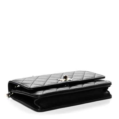 Chanel Lambskin Quilted Trendy CC Wallet On Chain WOC Black 3 of 11