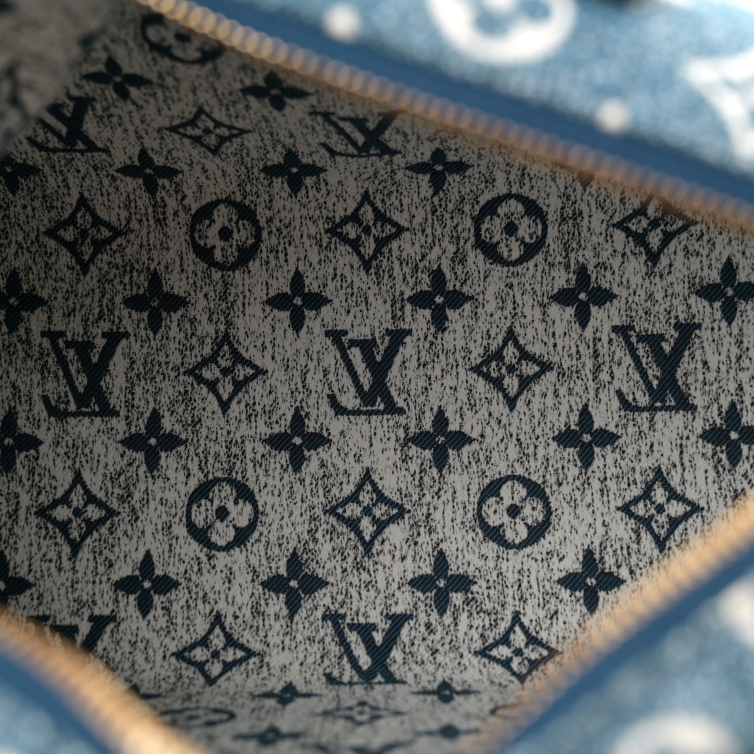 Louis Vuitton Monogram Jacquard Denim Speedy Bandouliere 25 Bleu 5 of 9
