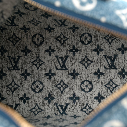 Louis Vuitton Monogram Jacquard Denim Speedy Bandouliere 25 Bleu 5 of 9
