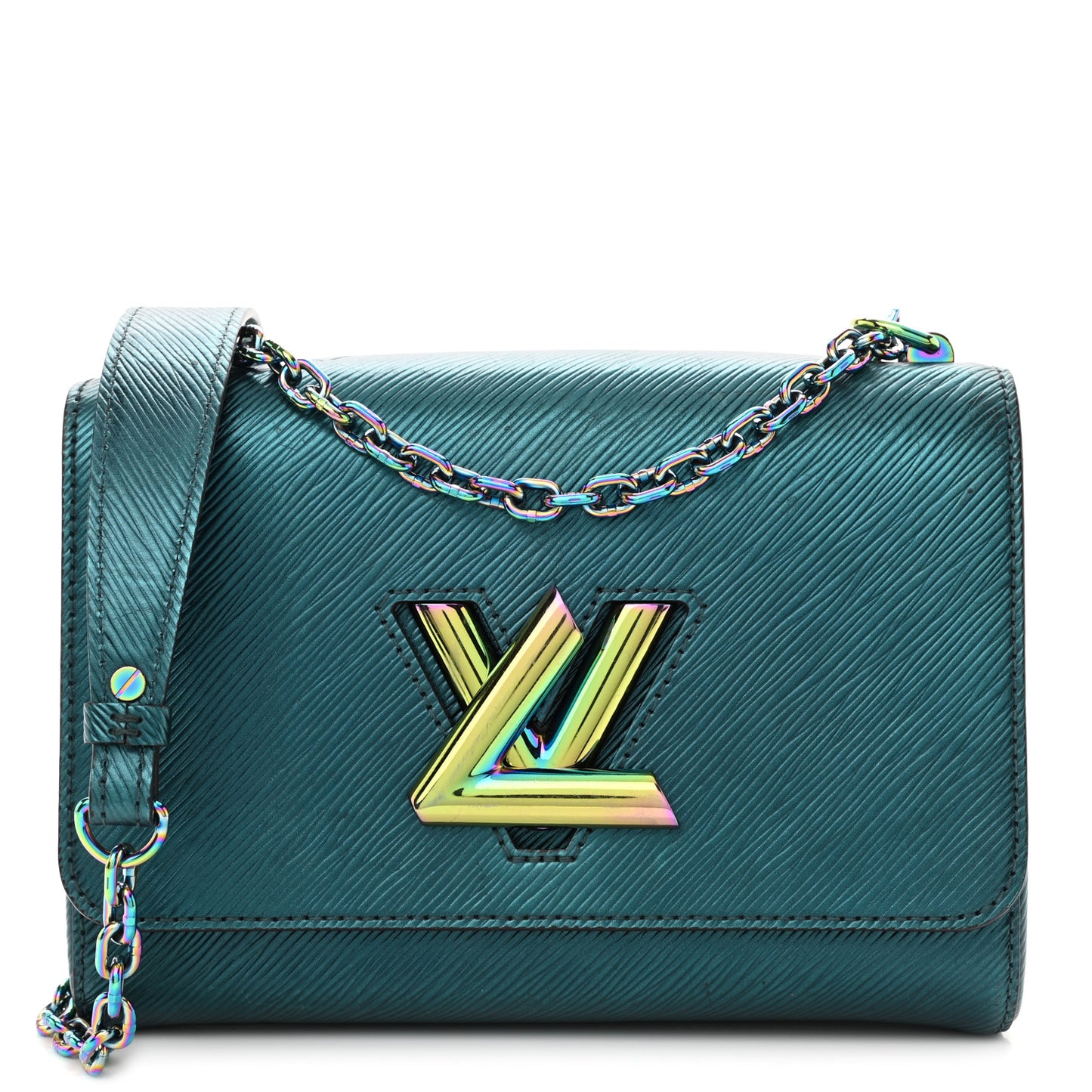 Epi Twist Scarabeo Shoulder Bag MM Blue Boreale