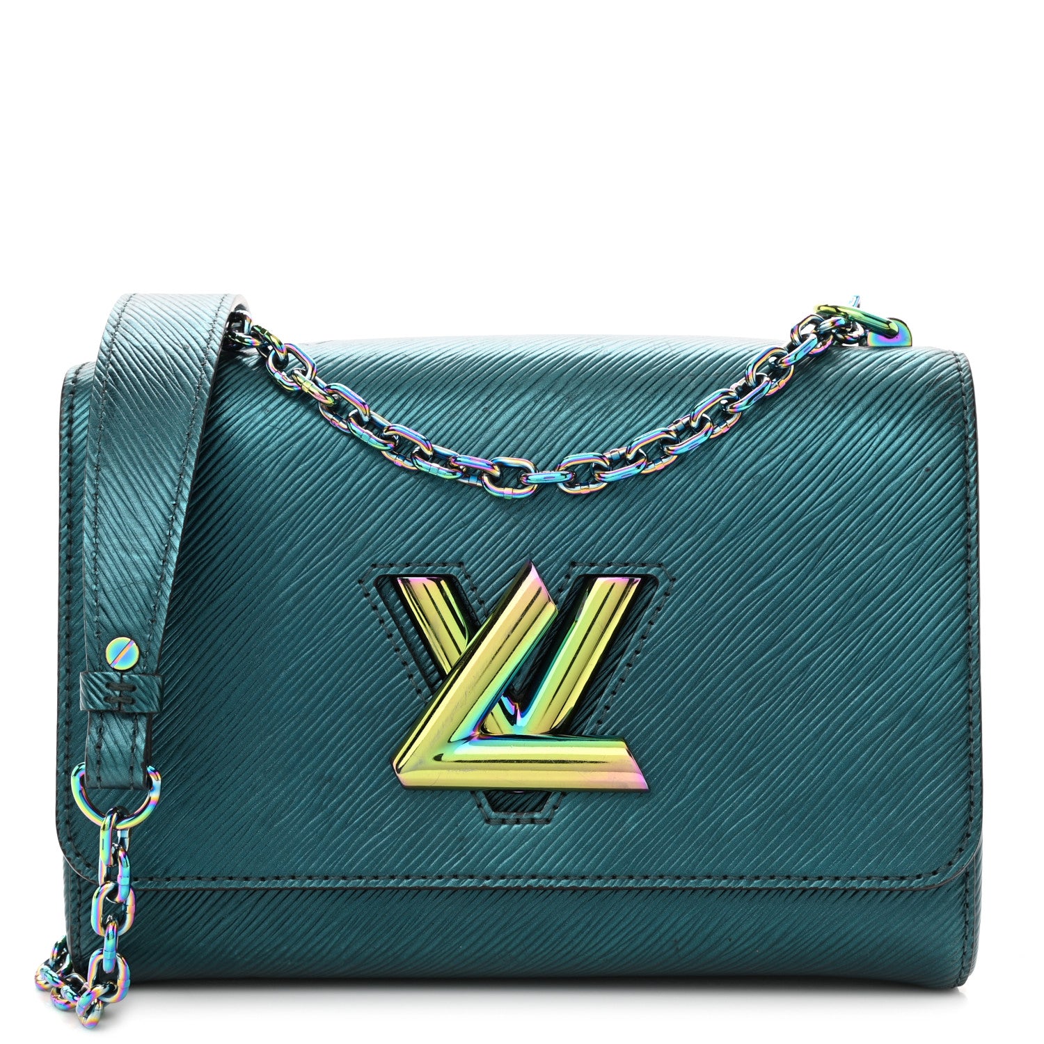 Louis Vuitton Epi Twist Scarabeo Shoulder Bag MM Blue Boreale 1 of 15