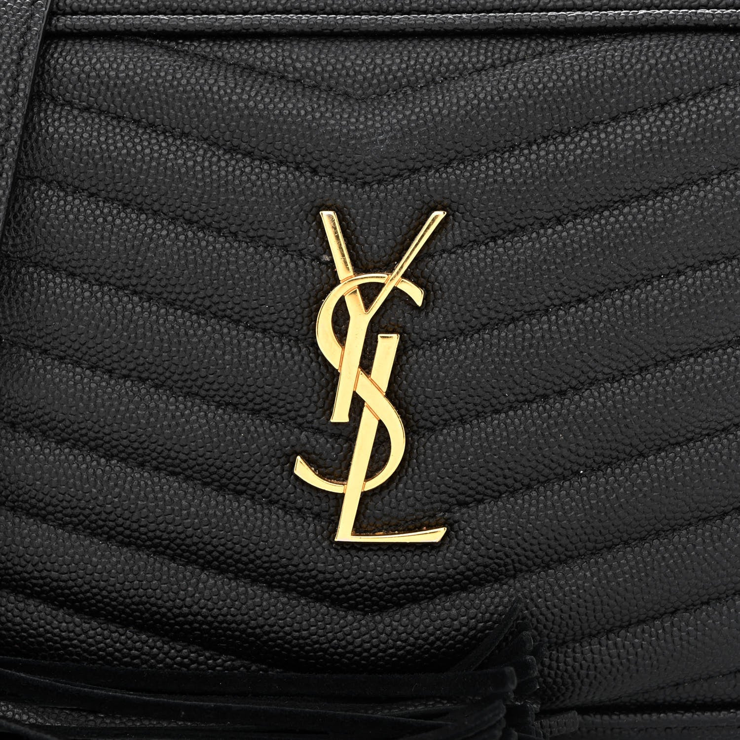 Saint Laurent Grain De Poudre Matelasse Monogram Mini Lou Camera Bag Black 8 of 12