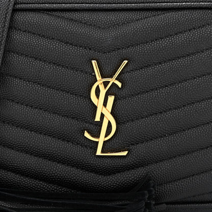 Saint Laurent Grain De Poudre Matelasse Monogram Mini Lou Camera Bag Black 8 of 12