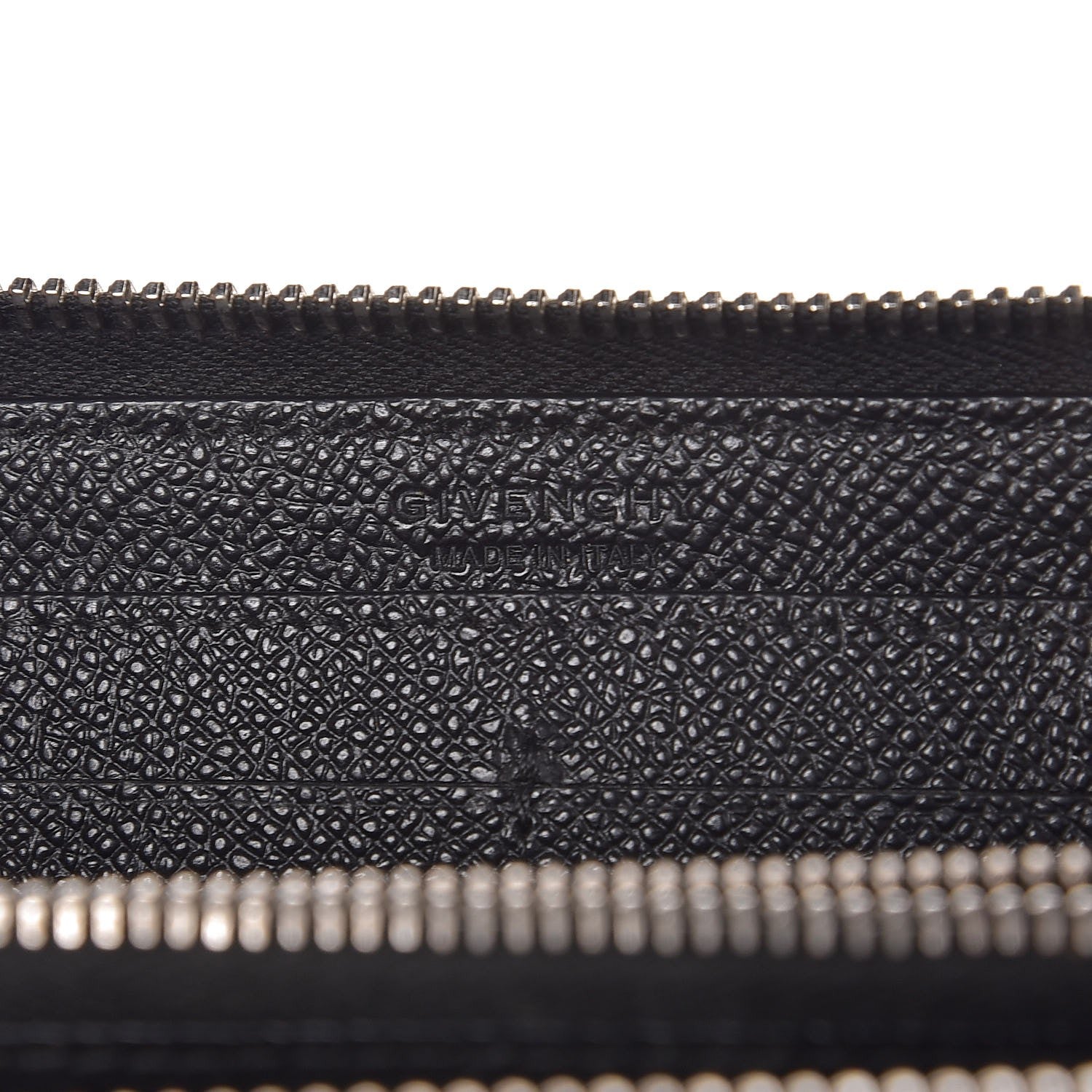 Givenchy Grained Calfskin Zip Around Wallet Black 6 of 9